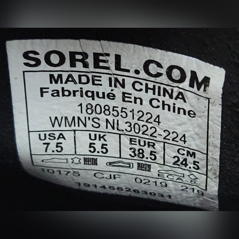 SOREL Joan of Arctic Wedge II Camel Tan Chelsea Leather Boots Women’s Size 7.5 - Picture 9 of 9
